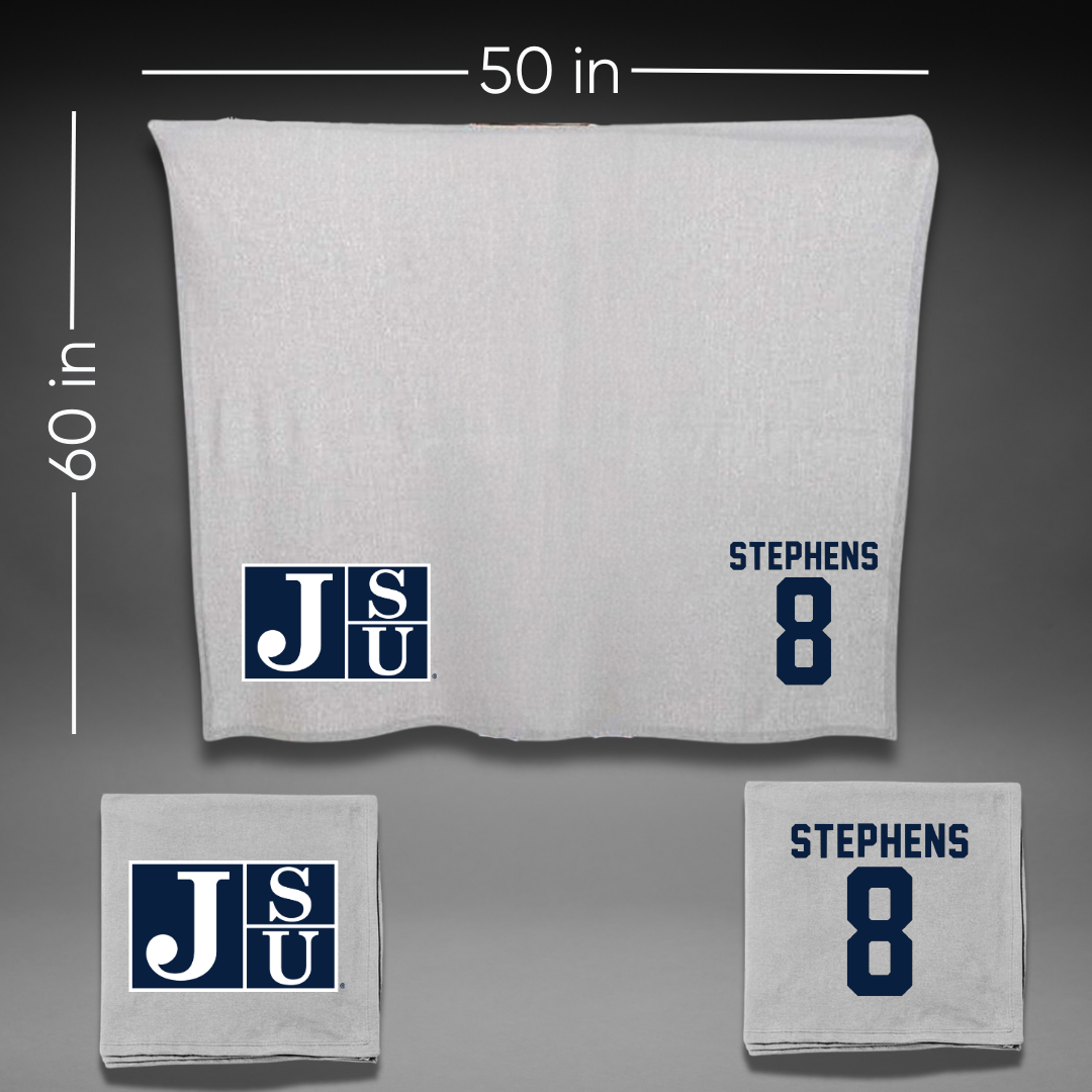 Jackson State University Softball Gray Blanket - #8 Mari Stephens
