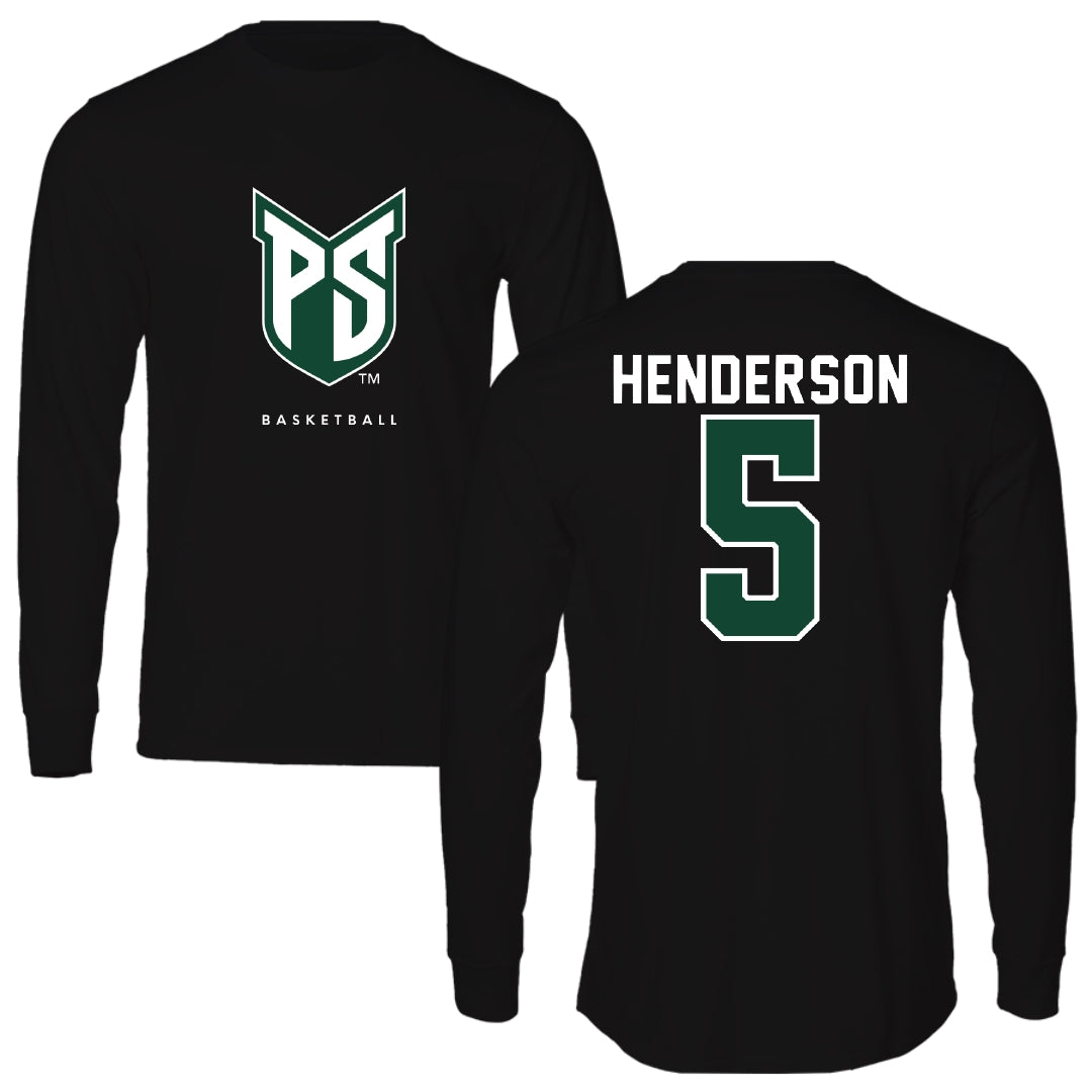Portland State University Basketball Black Mascot Long Sleeve - #5 Jaylin Henderson
