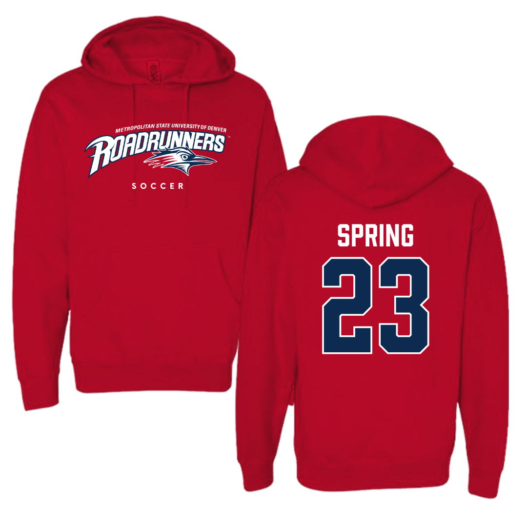 Metropolitan State University of Denver Soccer Red Hoodie - #23 Sami Spring