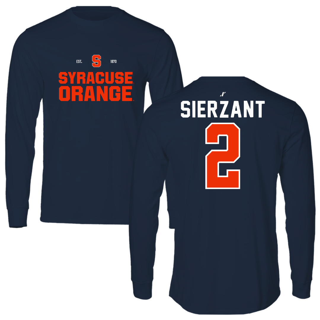Syracuse University Volleyball Navy General Long Sleeve - #2 Veronica Sierzant
