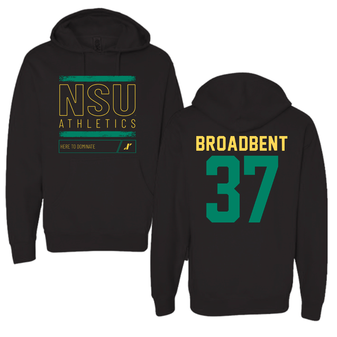 Norfolk State University Football Black Dominate Hoodie - #37 Kaleb Broadbent