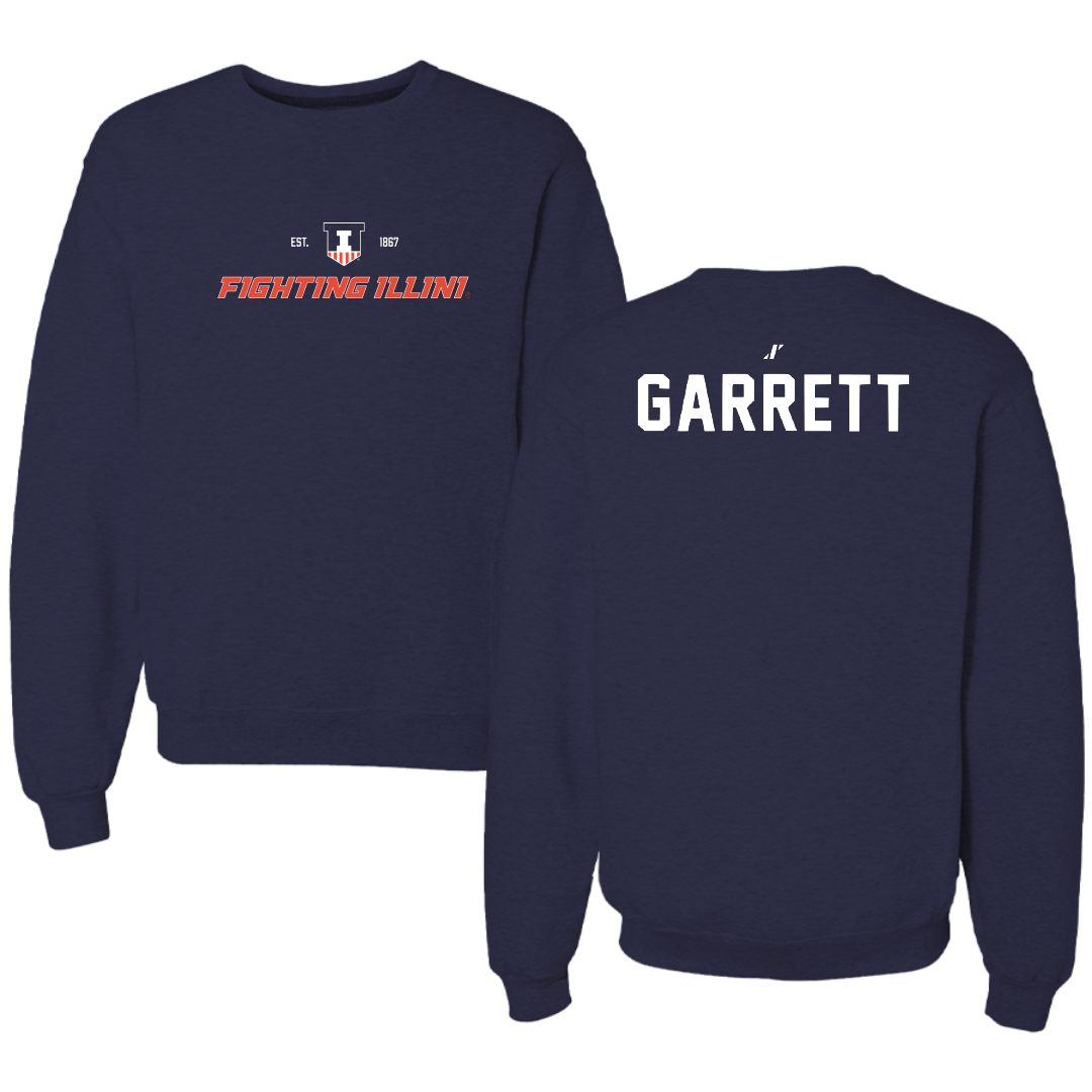 University of Illinois TF and XC Navy General Crewneck - Kam Garrett