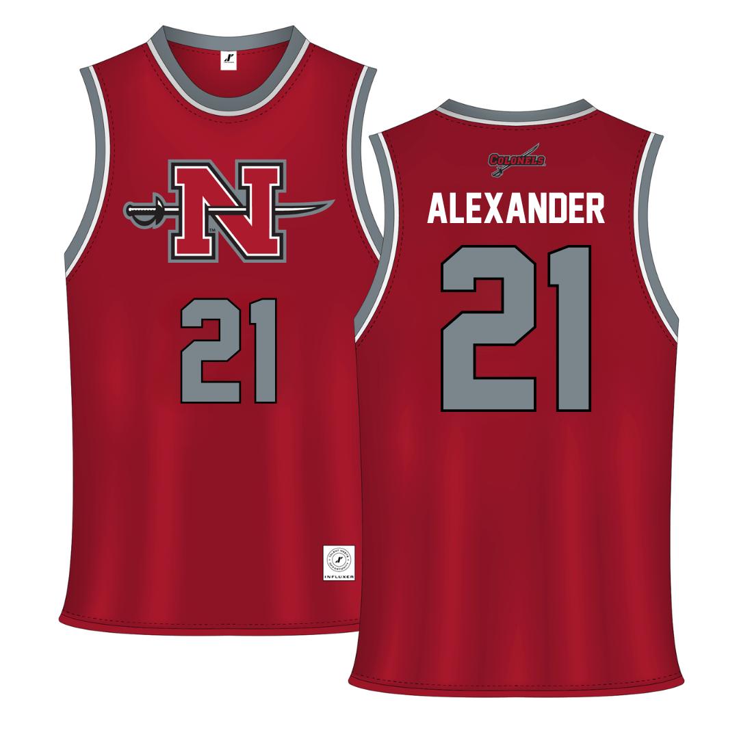 Nicholls State University Red Basketball Jersey - #21 Lexi Alexander