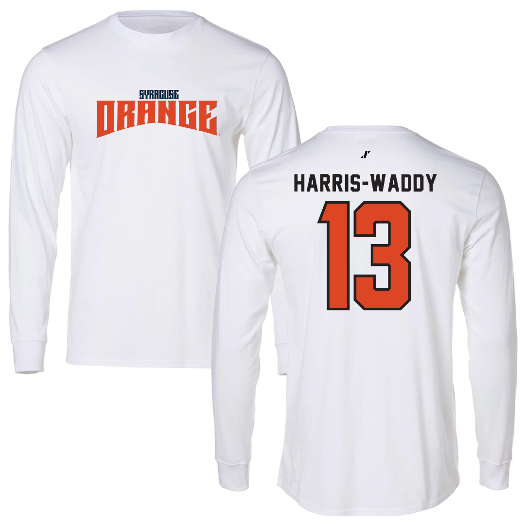 Syracuse University Volleyball White Classic Long Sleeve - #13 Zharia Harris-Waddy
