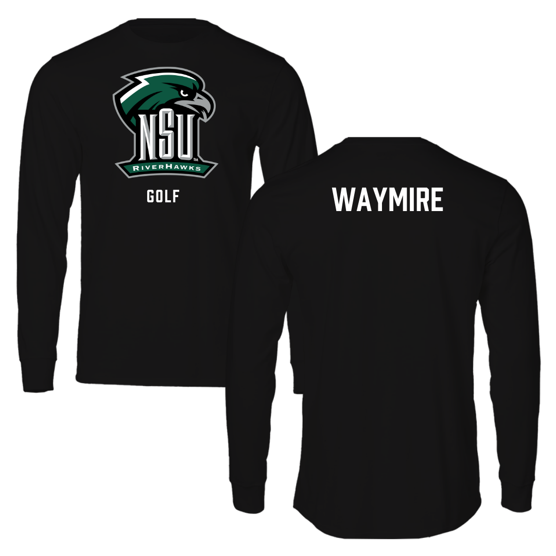 Northeastern State University Golf Black Long Sleeve - Cole Waymire