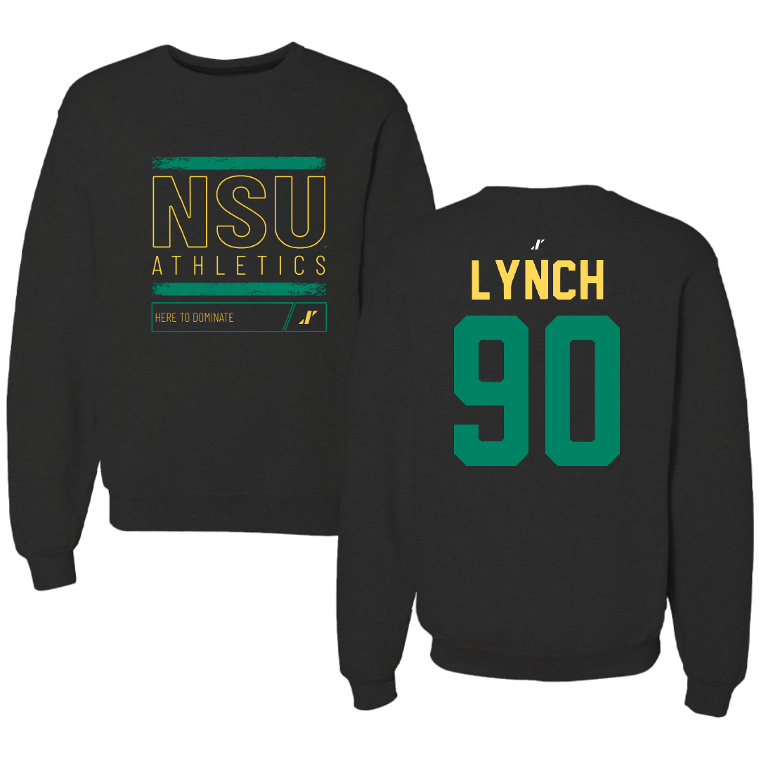 Norfolk State University Football Black Dominate Crewneck - #90 Keshawn Lynch