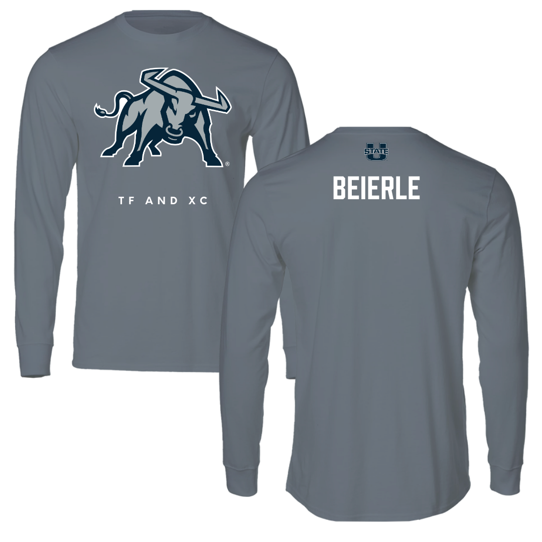 Utah State University TF and XC Gray Performance Long Sleeve - Gavin Beierle