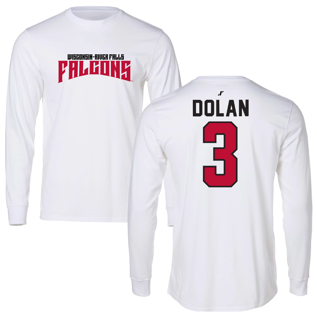 University of Wisconsin-River Falls Softball White Classic Performance Long Sleeve - #3 Kayla Dolan