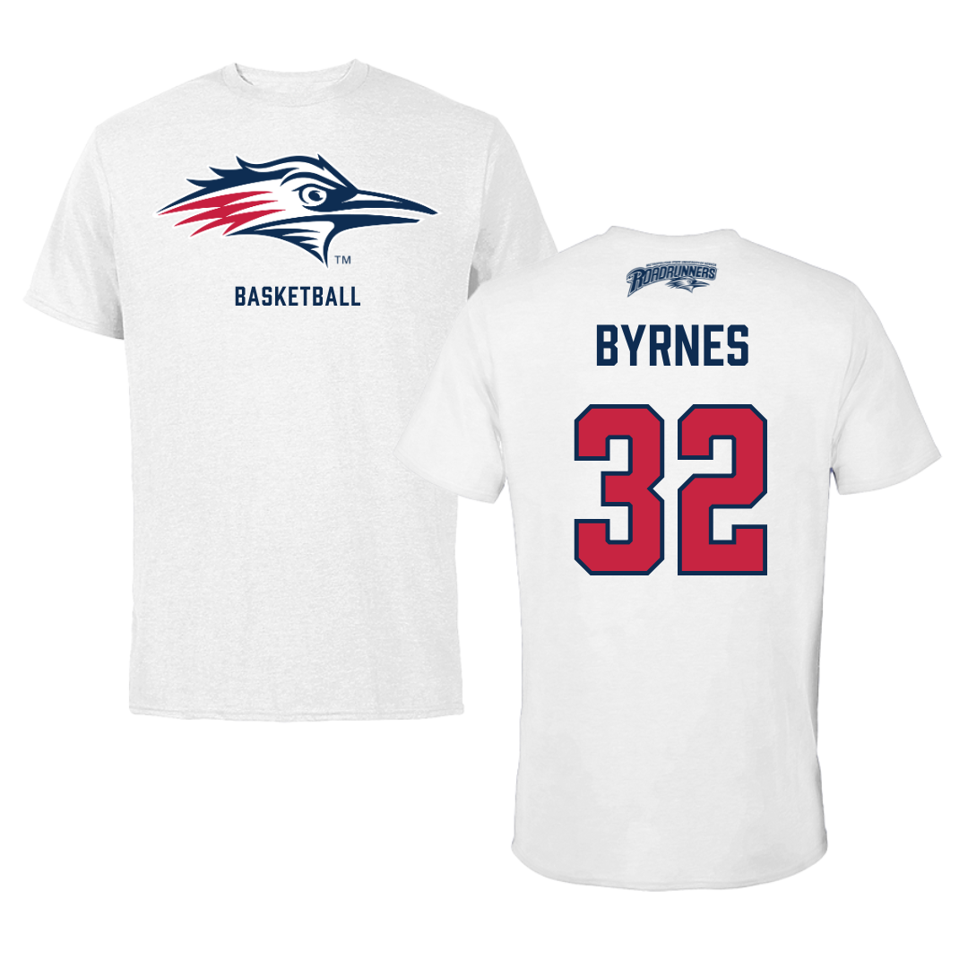 Metropolitan State University of Denver Basketball White Performance Tee - #32 Amanda Byrnes