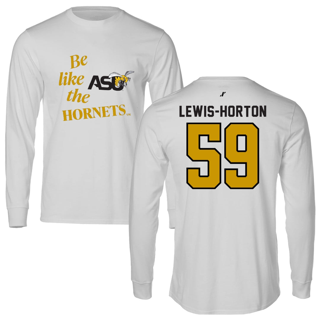 Alabama State University Football Light Gray Be Like Us Long Sleeve - #59 Jaland Lewis-Horton