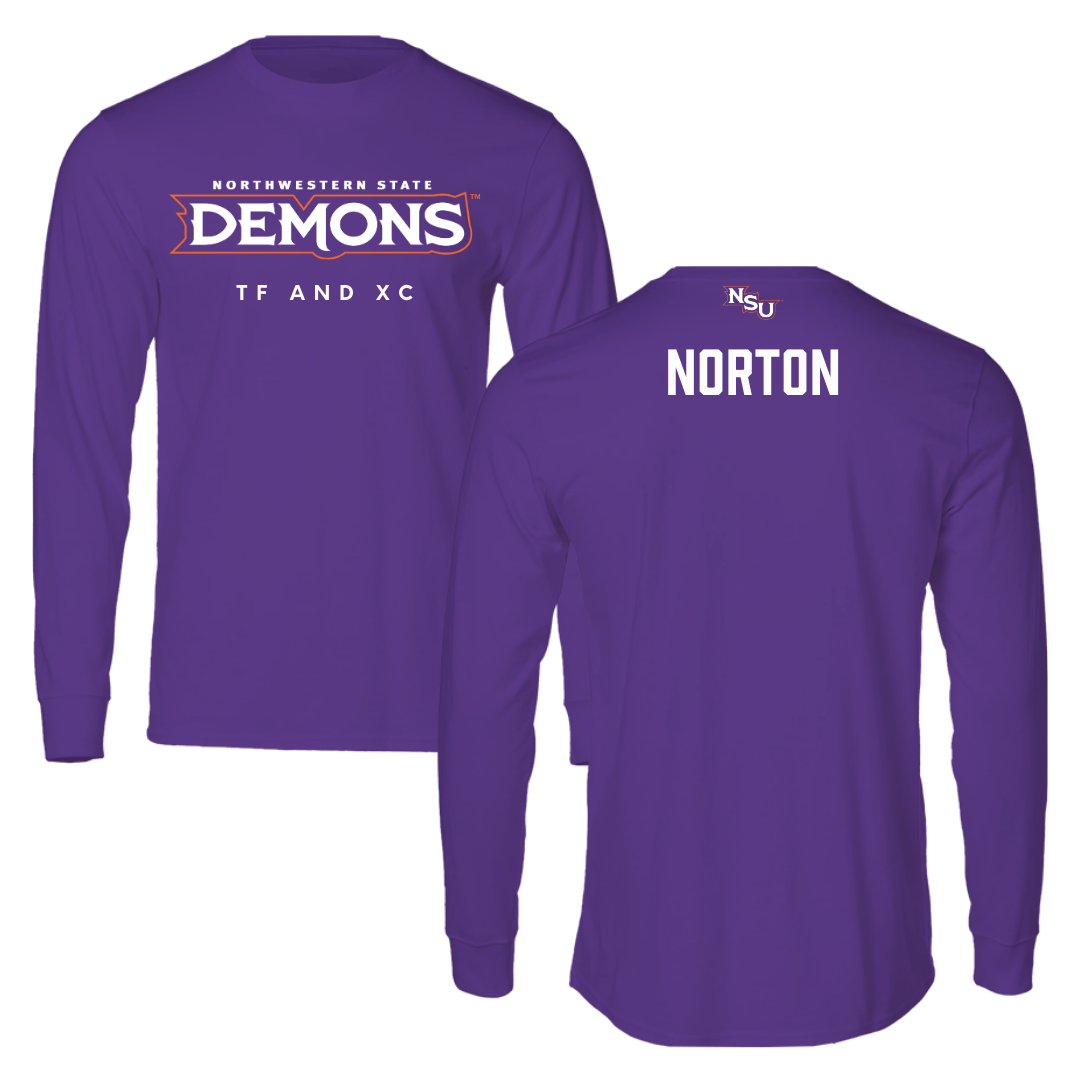 Northwestern State University TF and XC Purple Demons Long Sleeve - Robert Norton