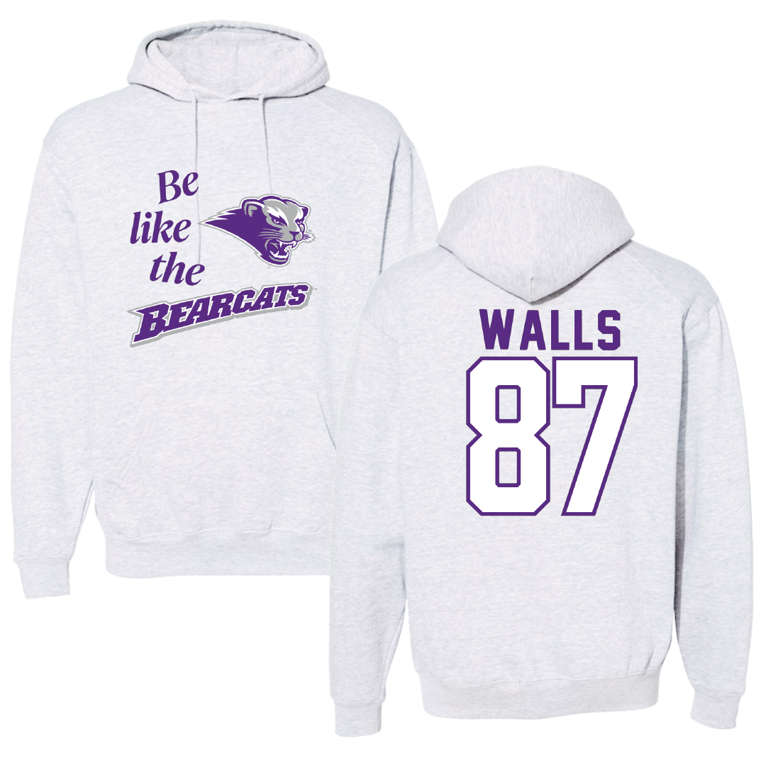 Southwest Baptist University Football Light Gray Be Like Us Hoodie - #87 Gabriel Walls