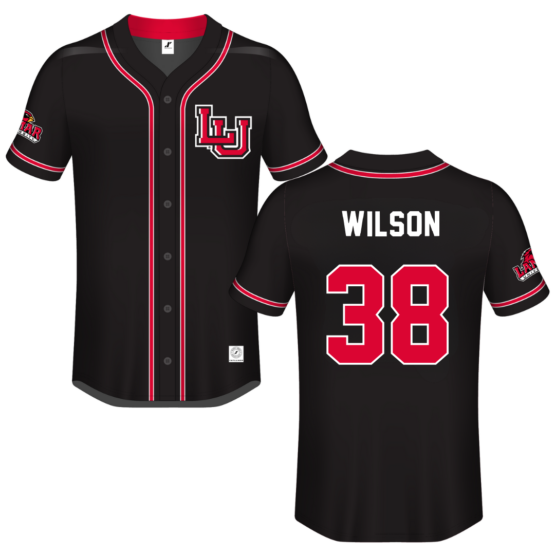 Lamar University Black Button-Down Jersey - #38 Tanner Wilson