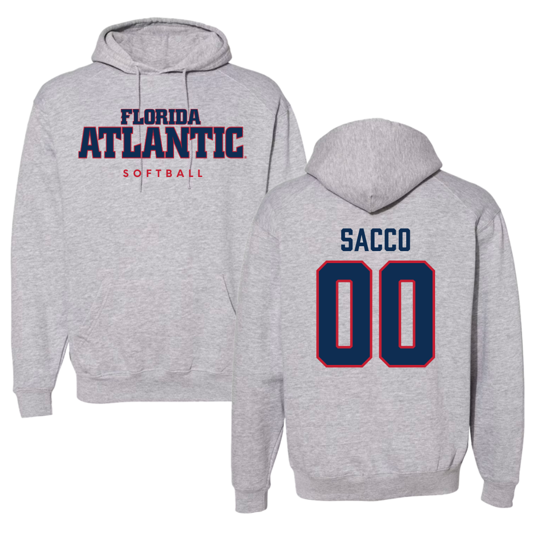 Florida Atlantic University Softball Gray Hoodie - #00 Gabby Sacco