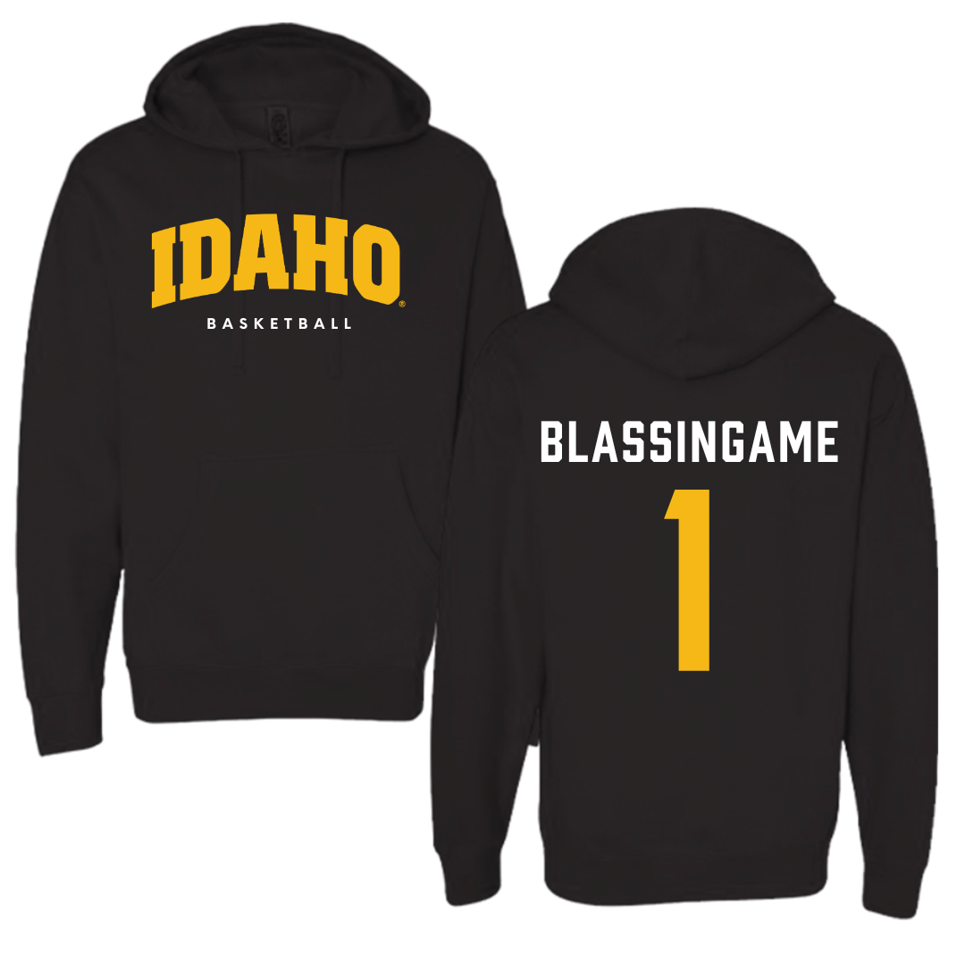 University of Idaho Basketball Black Idaho Hoodie - #1 Trevon Blassingame