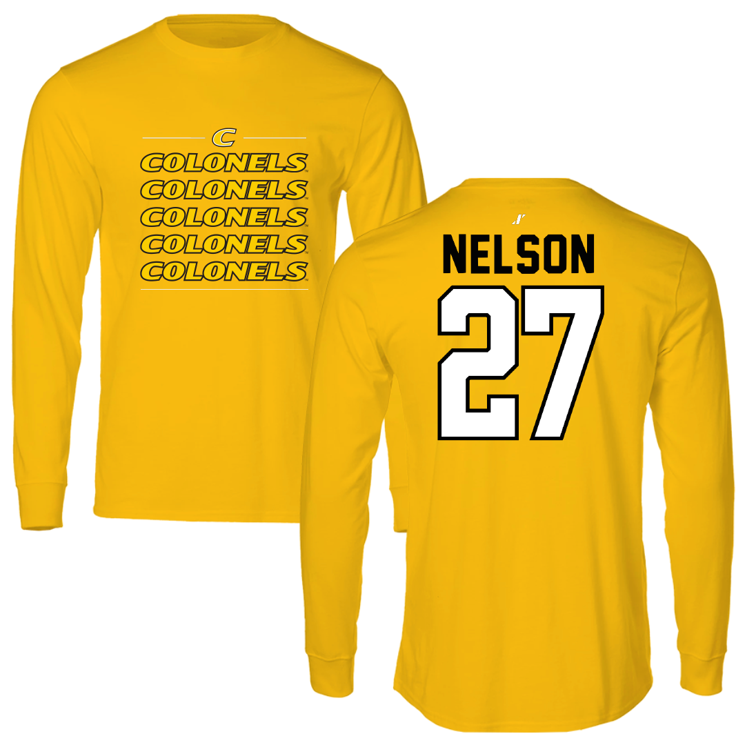 Centre College Soccer Gold General Performance Long Sleeve - #27 Taylor Nelson