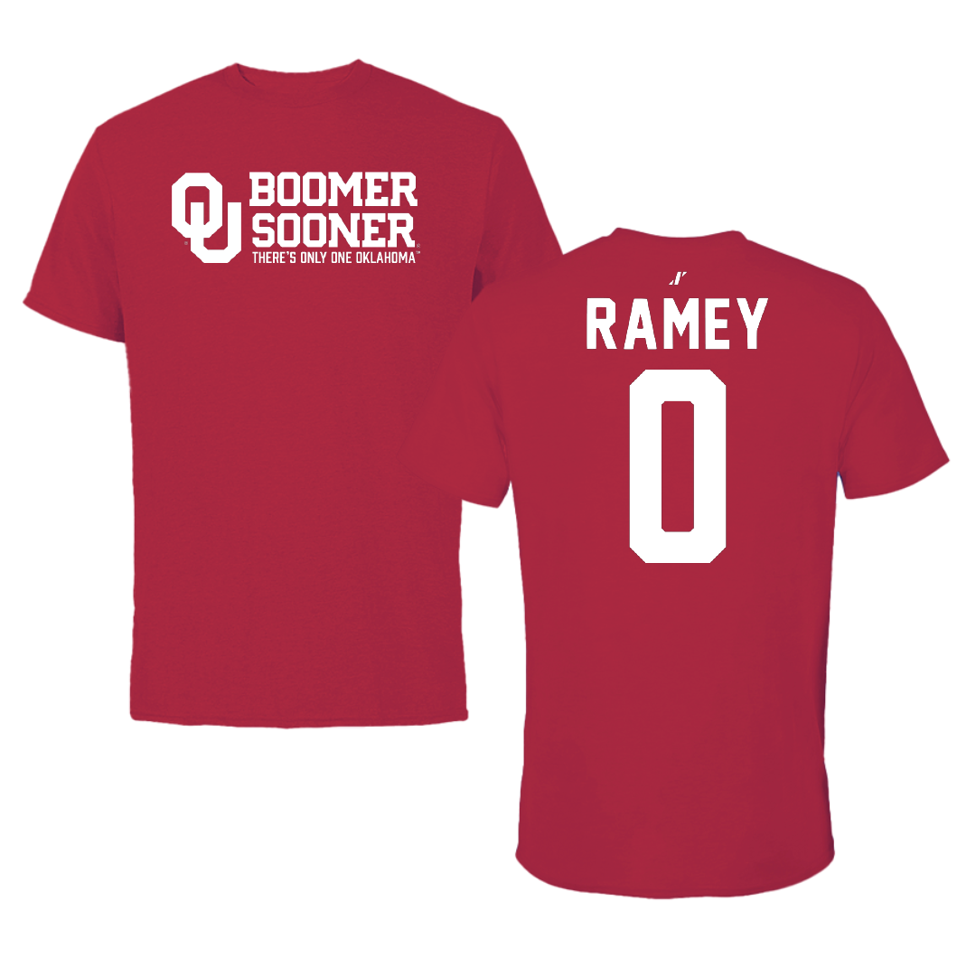 University of Oklahoma Soccer Crimson General Tee - #0 Olivia Ramey
