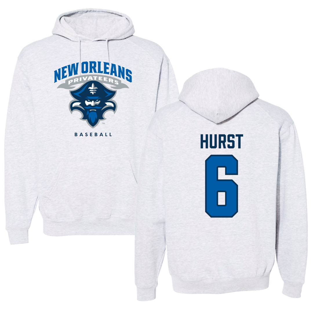 University of New Orleans Baseball Gray Hoodie - #6 Dalton Hurst