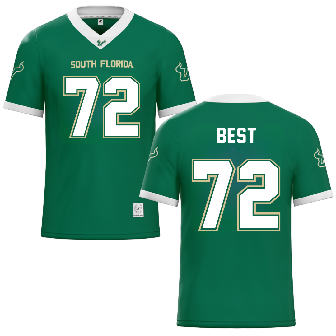 University of South Florida Green Football Jersey - #72 Cole Best