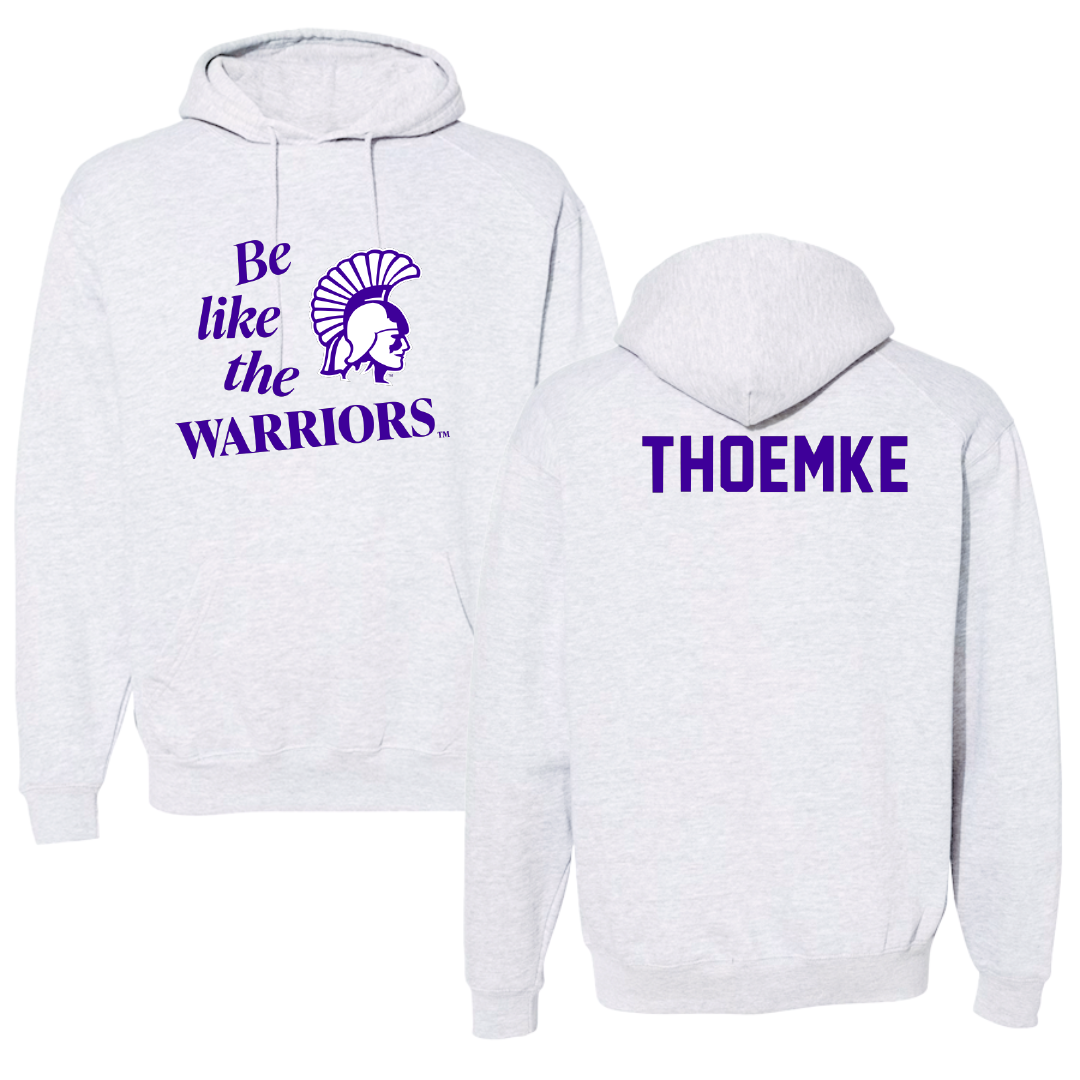 Winona State University Tennis Light Gray Be Like Us Hoodie - Clara Thoemke
