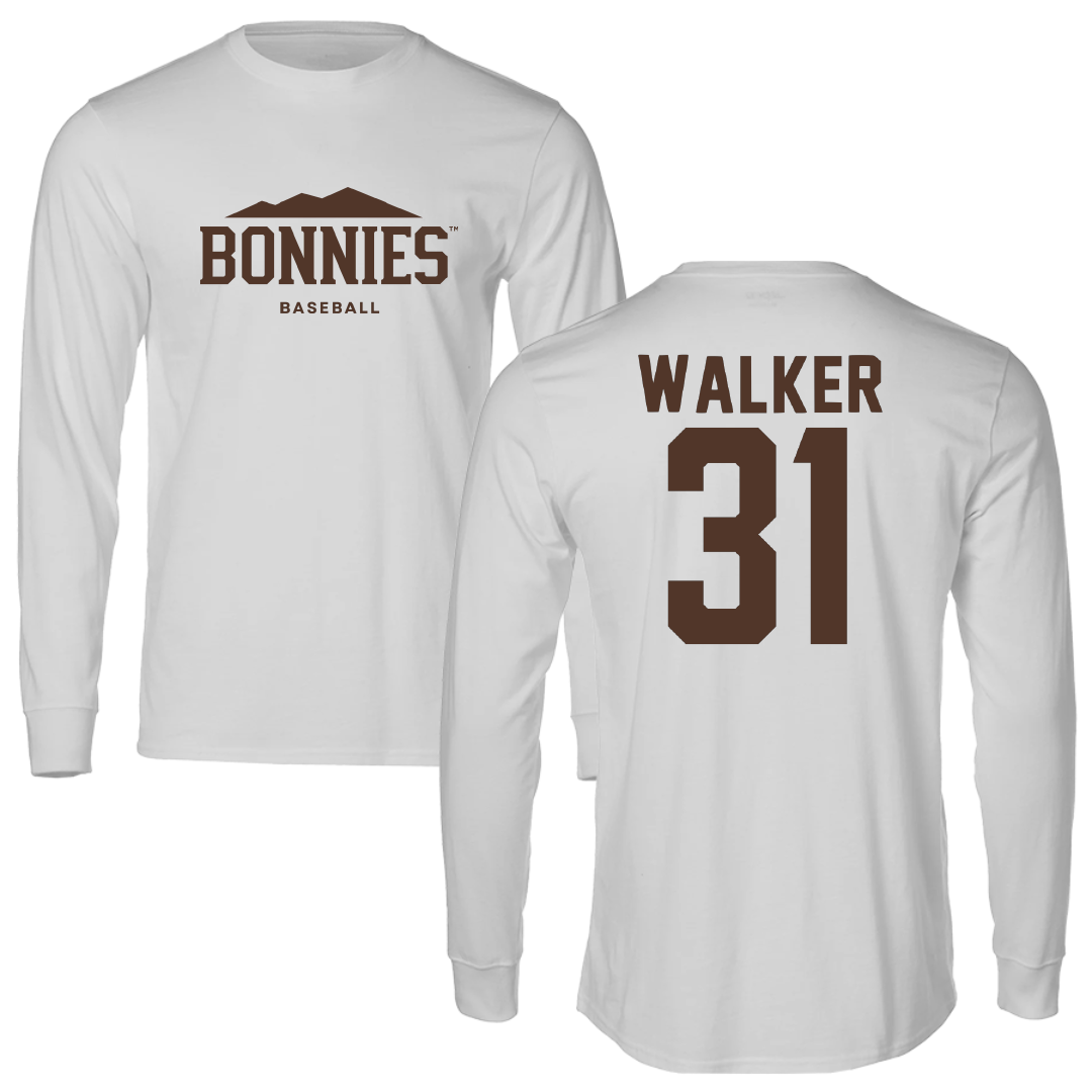 St. Bonaventure University Baseball Light Gray Performance Long Sleeve - #31 Kade Walker