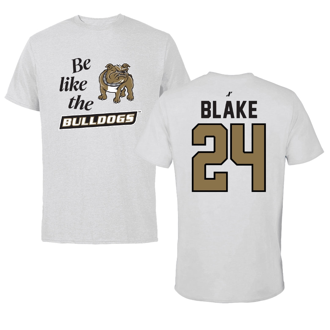 Bryant University Baseball Light Gray Be Like Us Tee - #24 Evan Blake