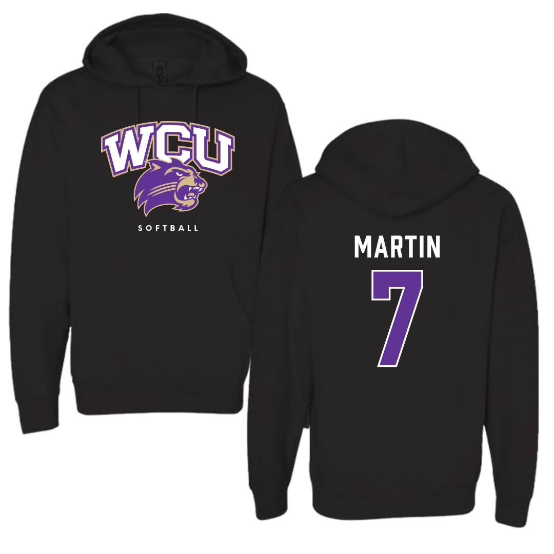 Western Carolina University Softball Black Hoodie - #7 Makenzie Martin