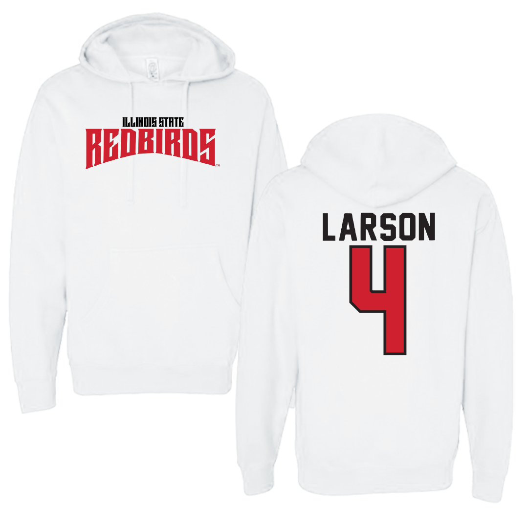 Illinois State University Softball White Classic Hoodie - #4 Julia Larson
