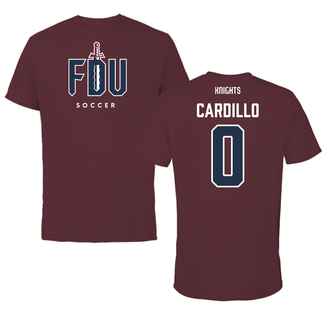 Fairleigh Dickinson University-Metropolitan Campus Soccer Maroon Performance Tee - #0 Faith Cardillo