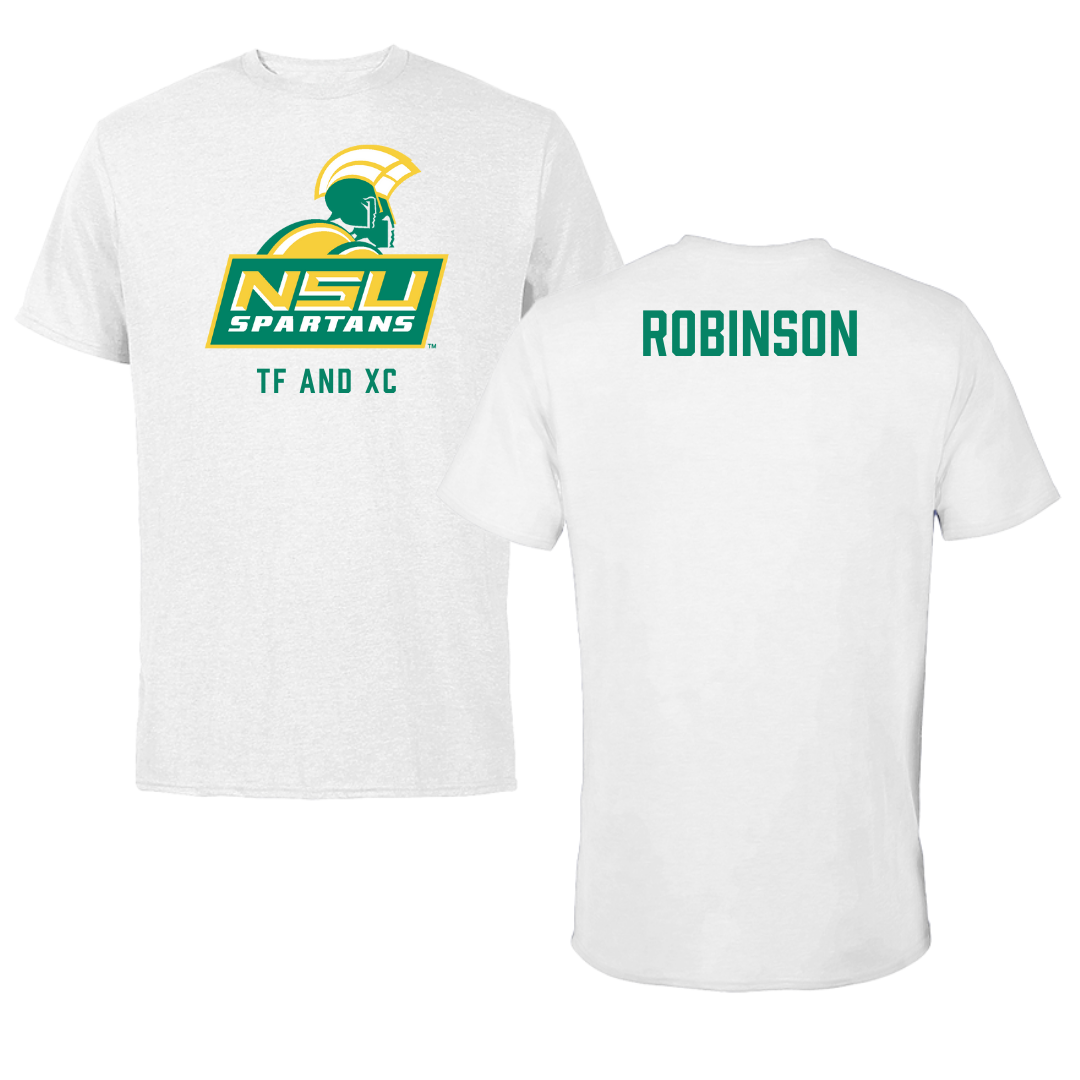 Norfolk State University TF and XC White Performance Tee - Brooklyn Robinson