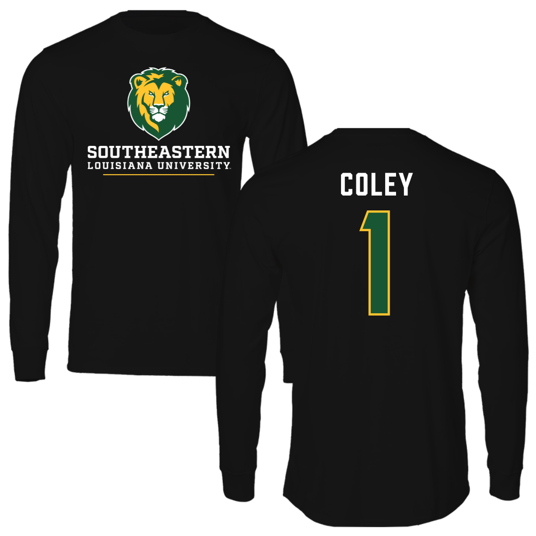 Southeastern Louisiana University Baseball Black Performance Long Sleeve - #1 Parker Coley