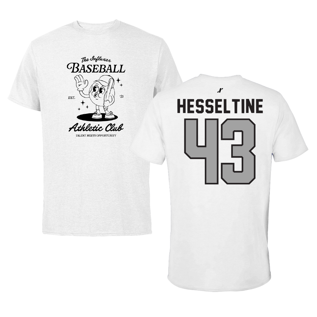 Baseball White Influxer Athletic Club Tee - #43 Hunter Hesseltine