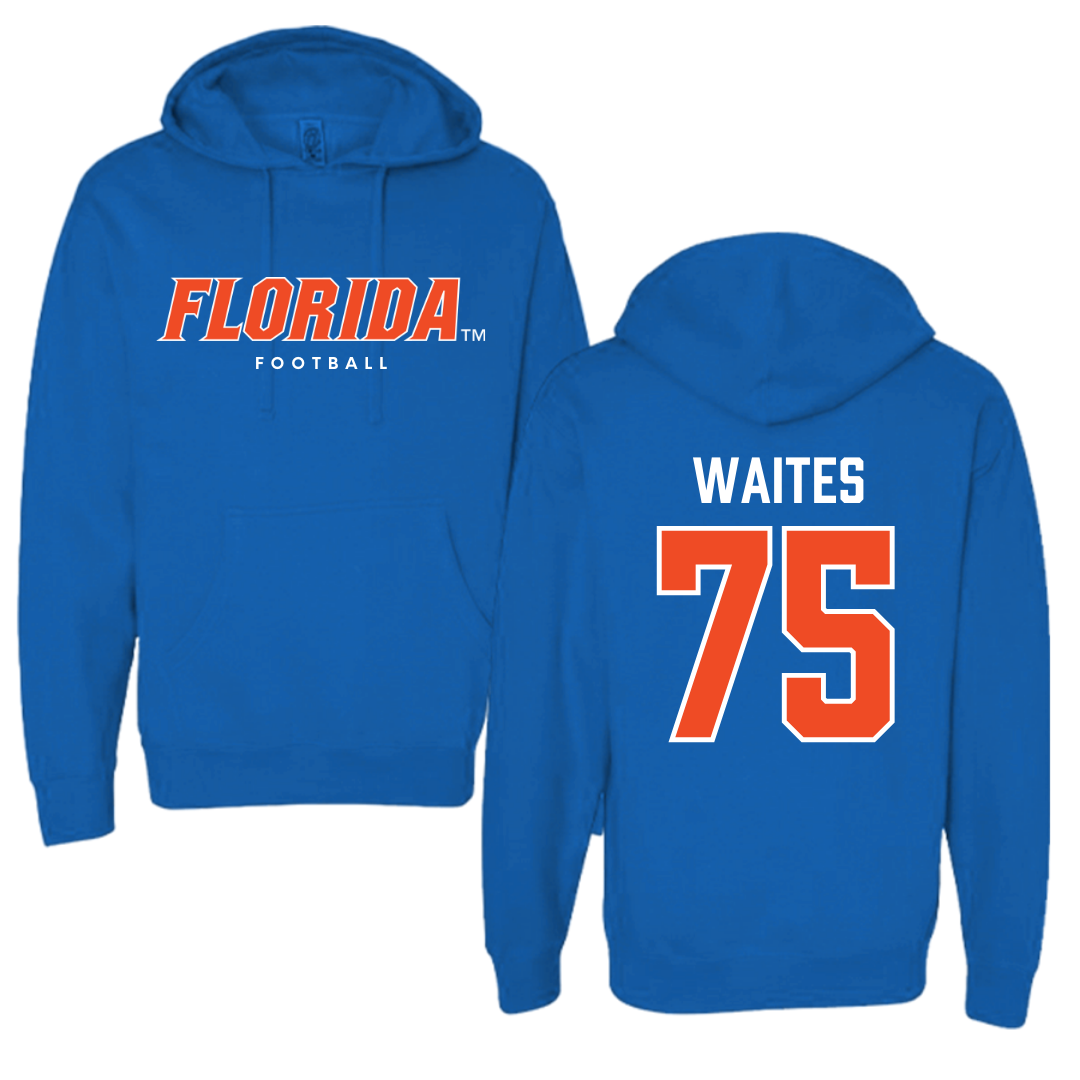 University of Florida Football Royal Blue Hoodie - #75 Kamryn Waites