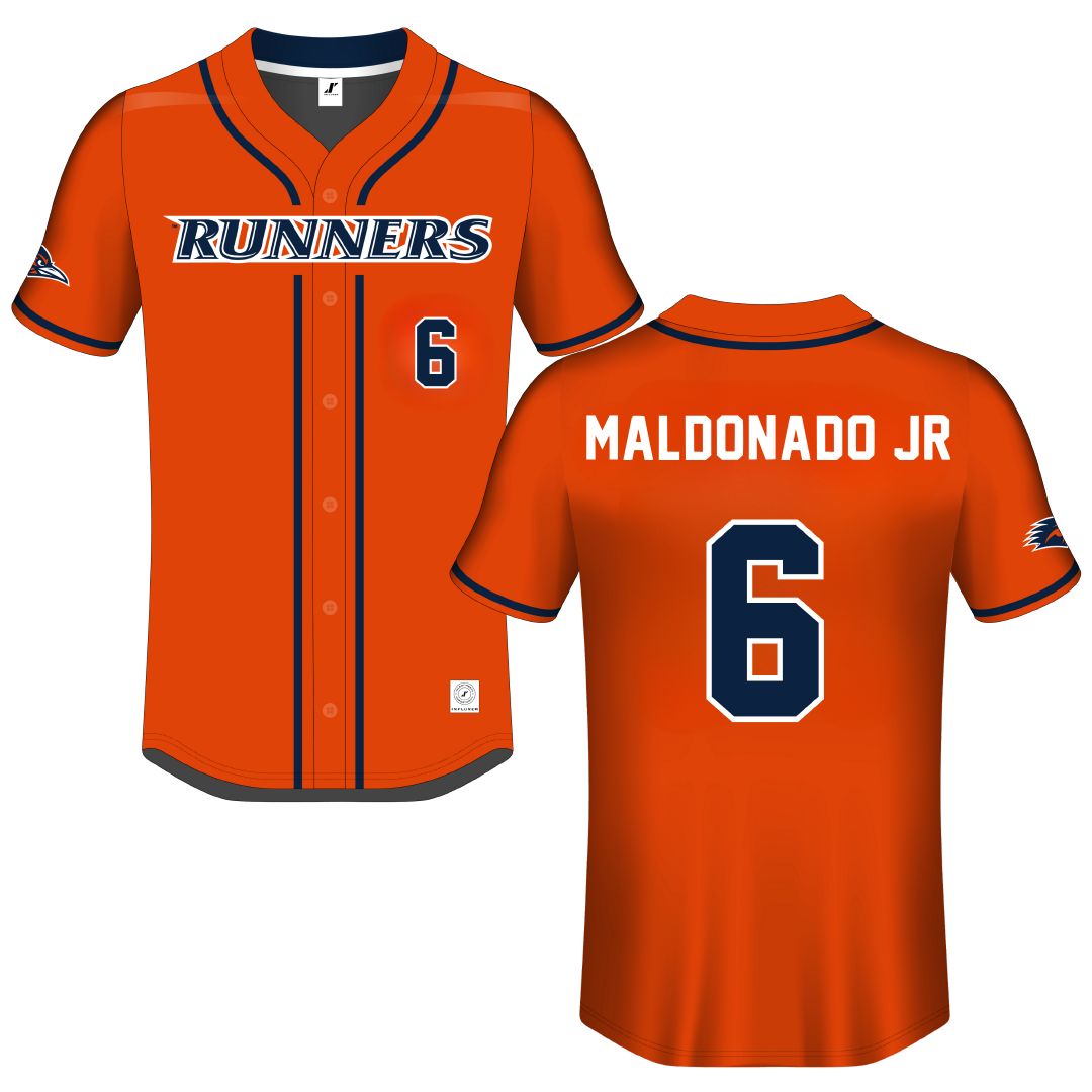 University of Texas at San Antonio Orange Button-Down Jersey - #6 John Maldonado Jr