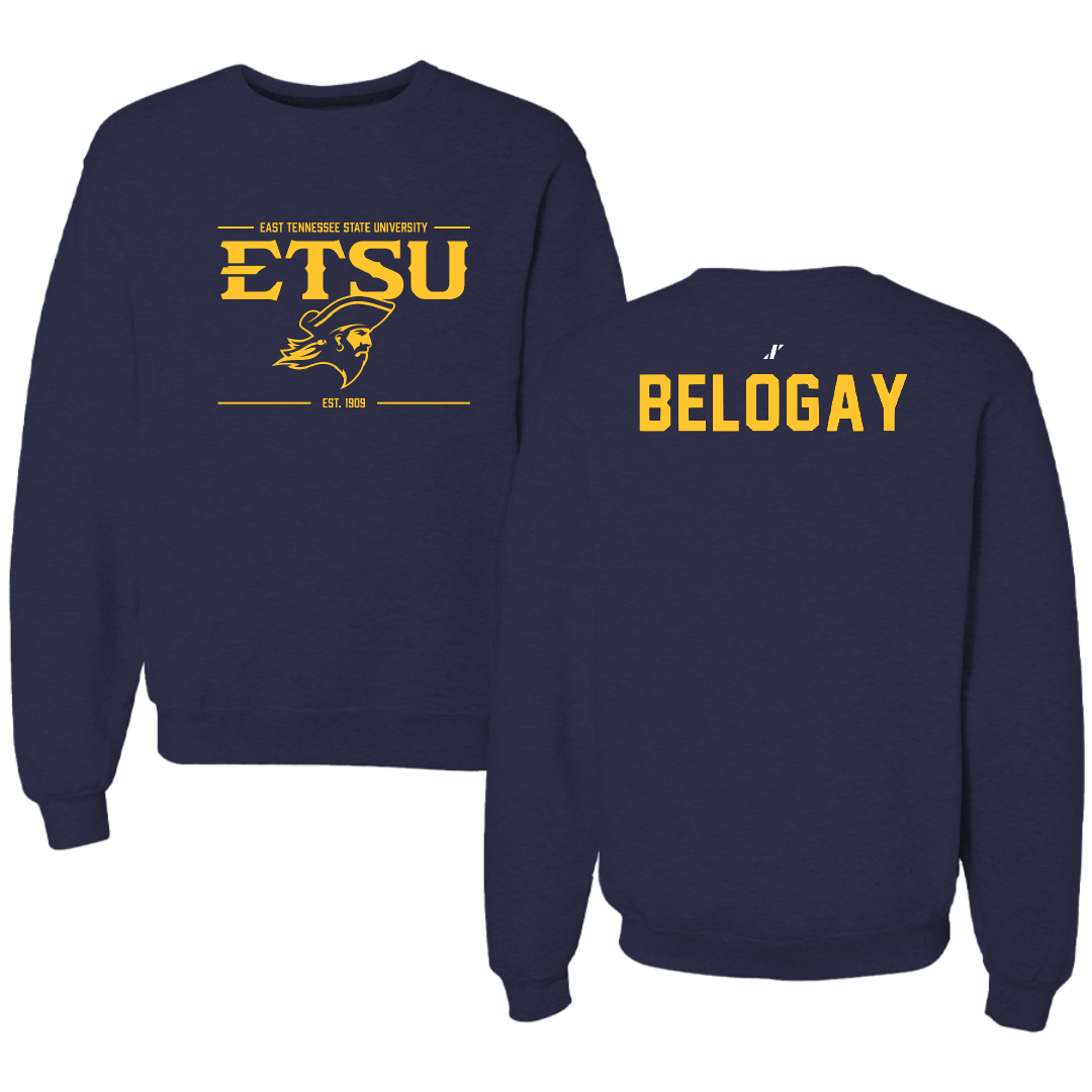 East Tennessee State University Triathlon Navy General Crewneck - Izi Belogay