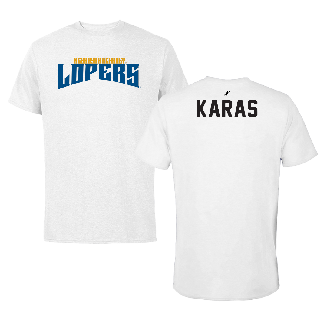 University of Nebraska at Kearney TF and XC White Classic Performance Tee - Quin Karas