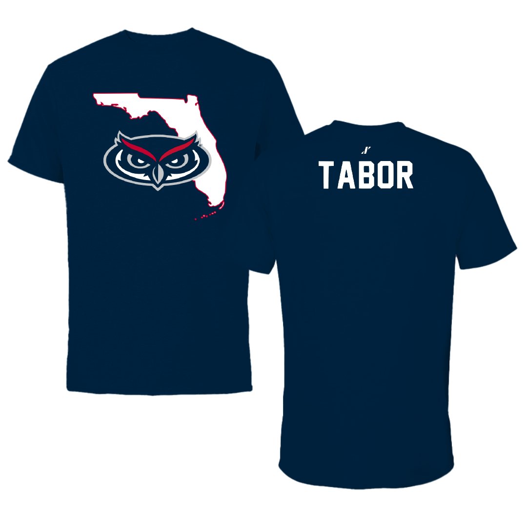 Florida Atlantic University Cheer Navy State Tee - Jessica Tabor