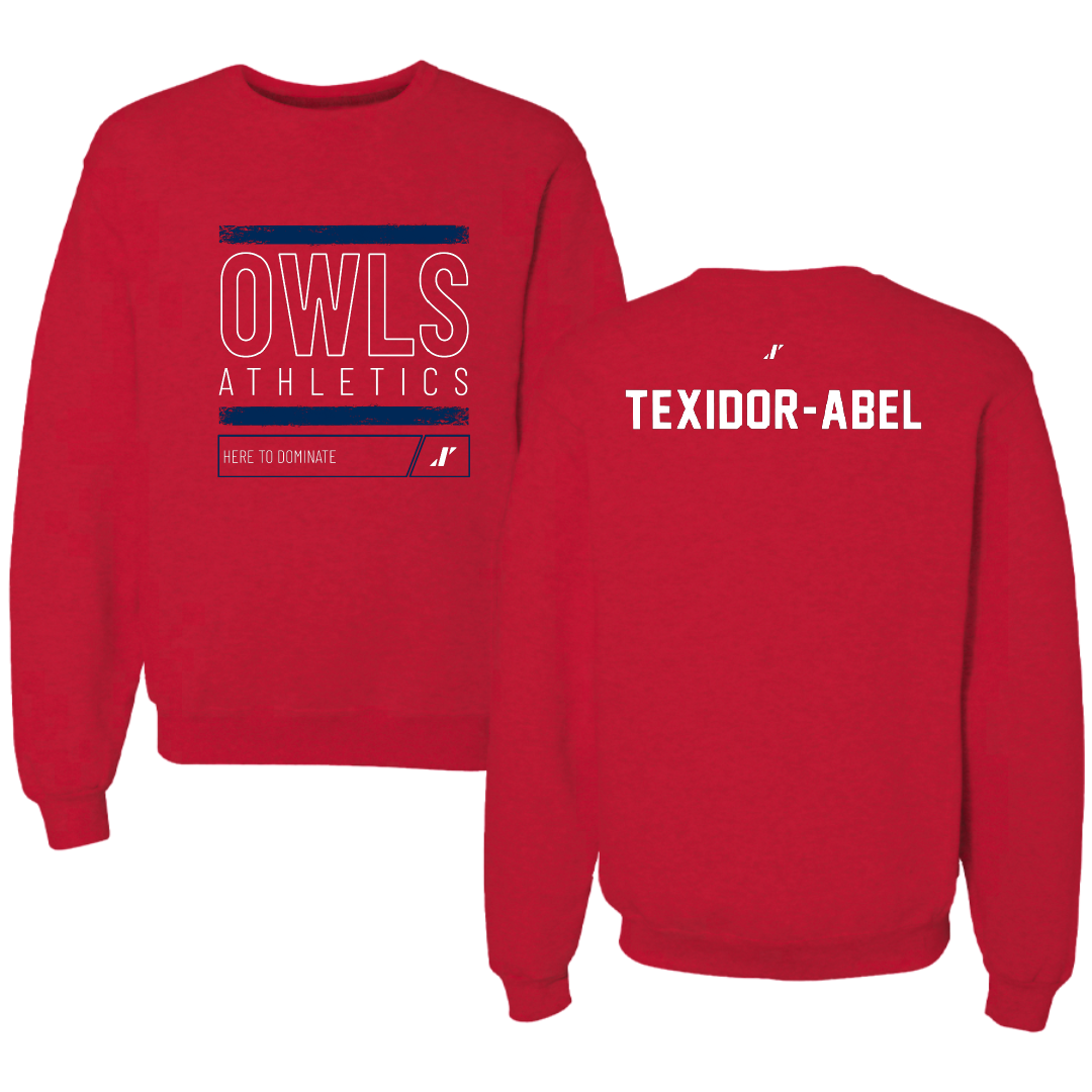 Florida Atlantic University Dance Red Dominate Crewneck - Alex Texidor-Abel