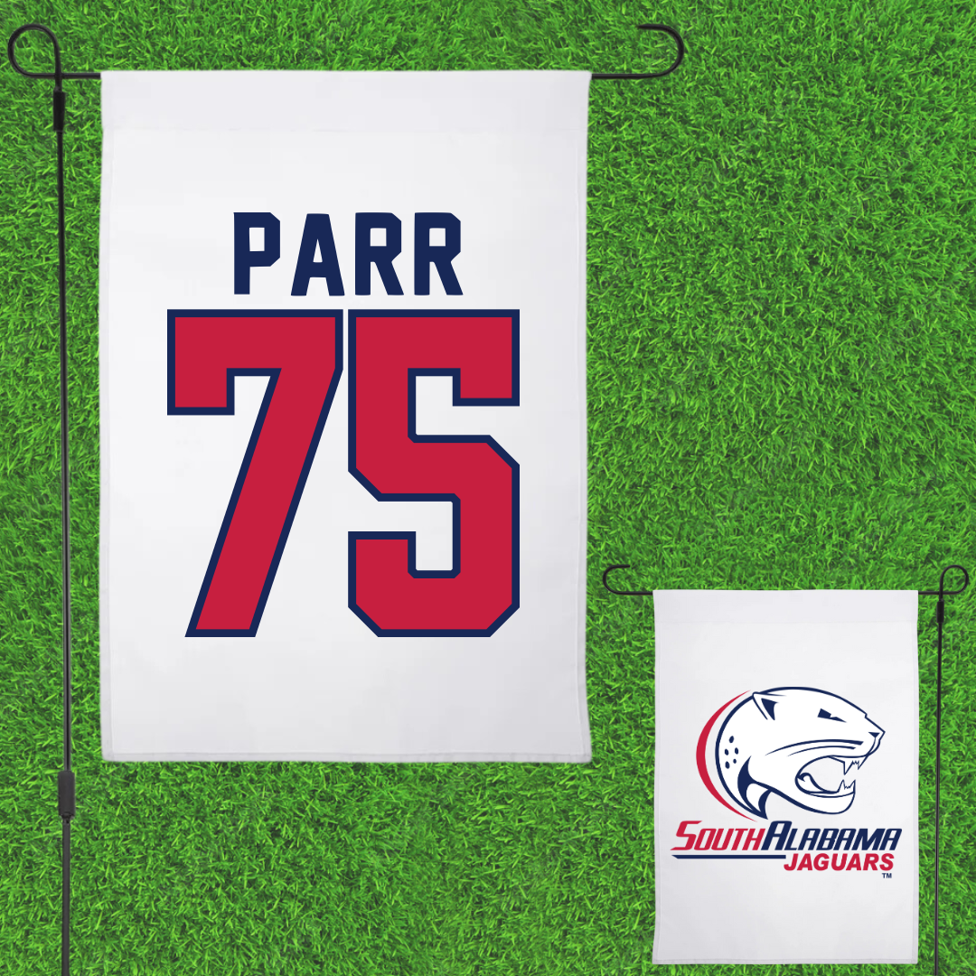 University of South Alabama Football White Garden Flag - #75 Damon Parr