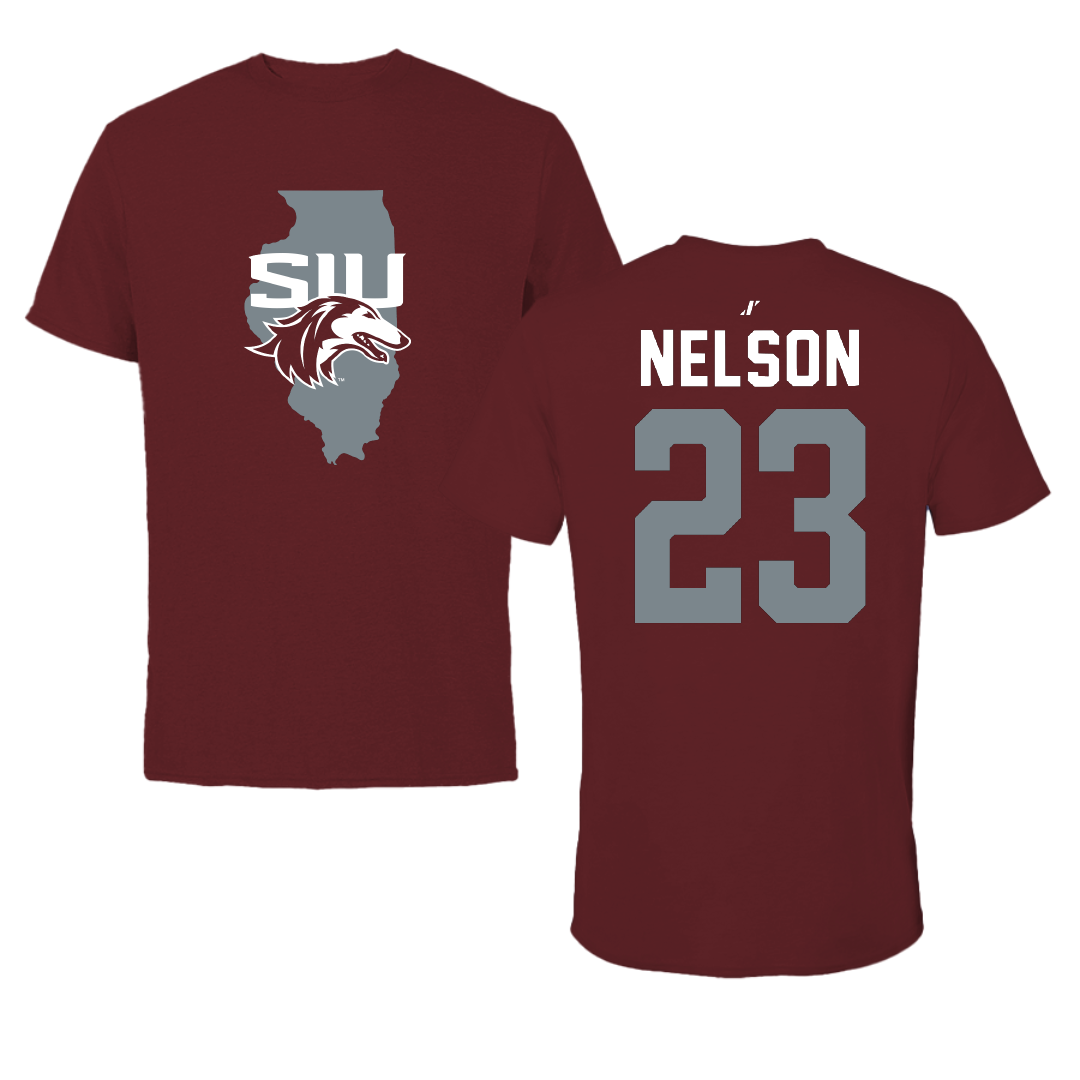 Southern Illinois University at Carbondale Basketball Maroon State Performance Tee - #23 Tkiyah Nelson