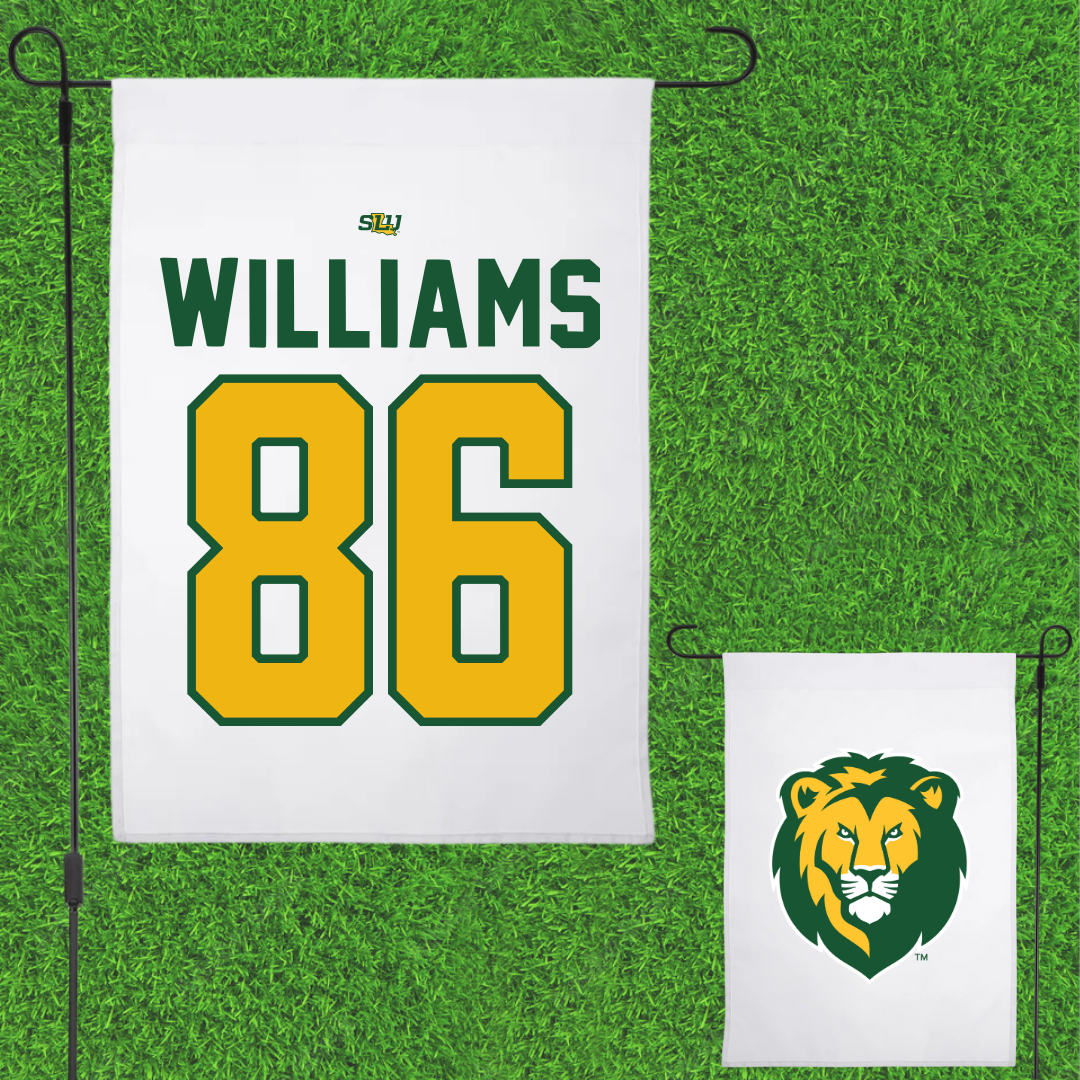 Southeastern Louisiana University Football White Garden Flag - #86 Mike Williams