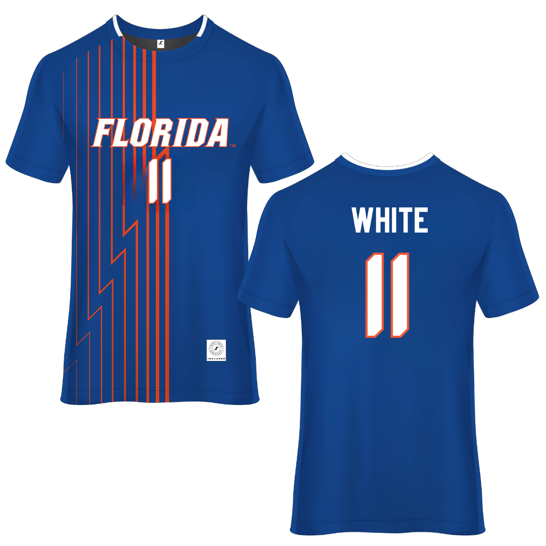 University of Florida Blue Soccer Jersey - #11 Sophie White