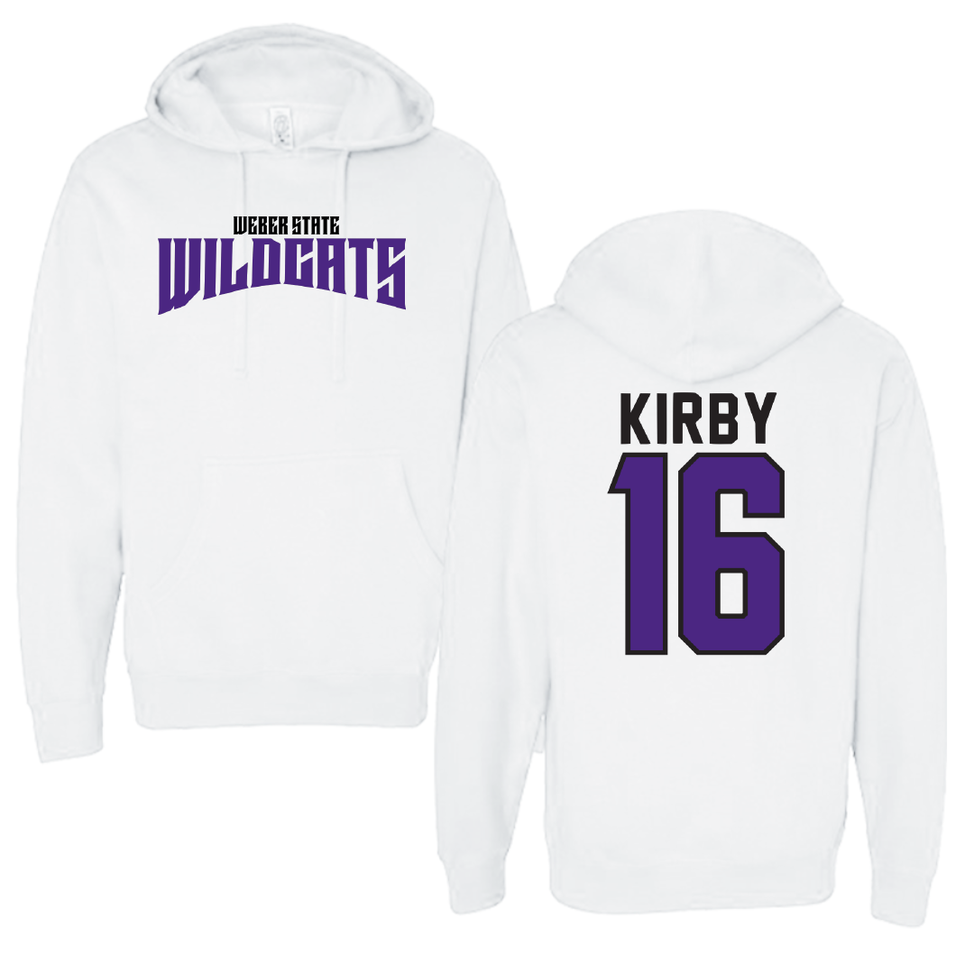 Weber State University Soccer White Classic Hoodie - #16 Grace Kirby
