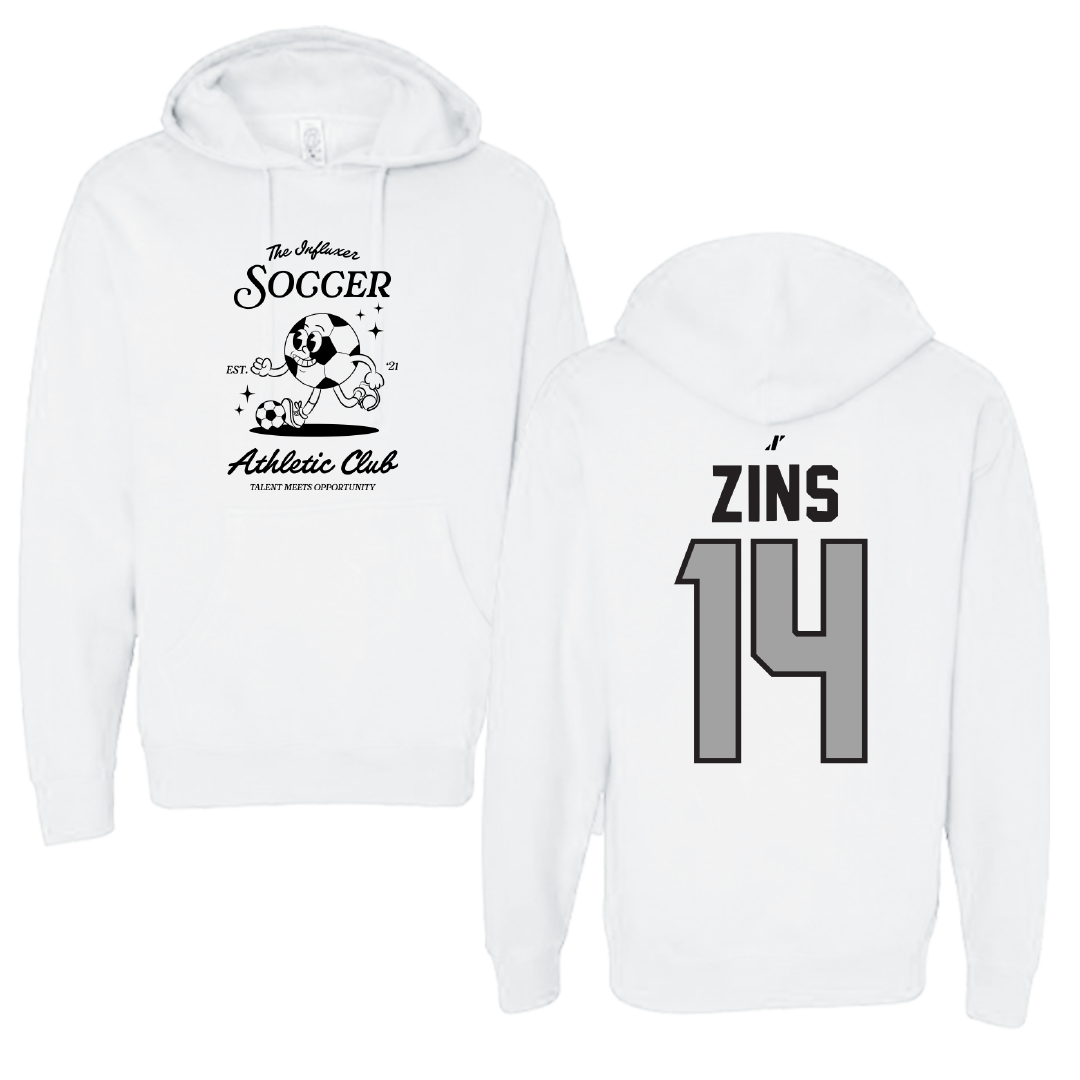 Soccer White Influxer Athletic Club Hoodie - #14 Macy Zins