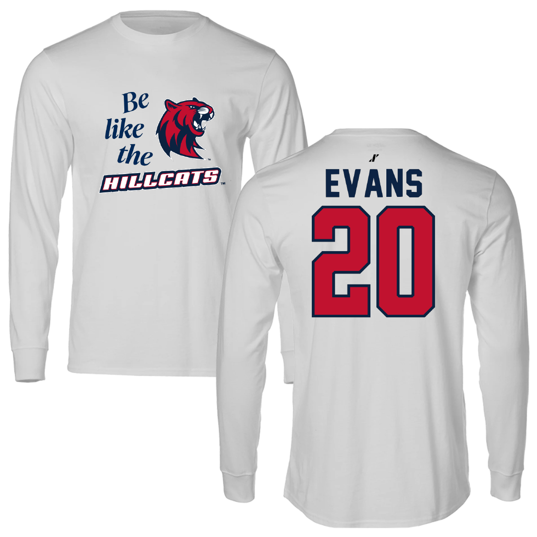 Rogers State University Softball Light Gray Be Like Us Performance Long Sleeve - #20 Savannah Evans