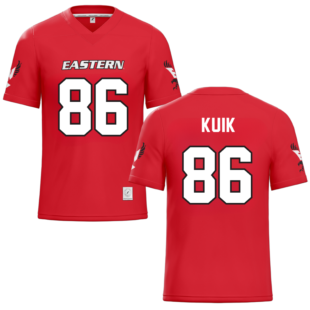 Eastern Washington University Red Football Jersey - #86 Braden Kuik