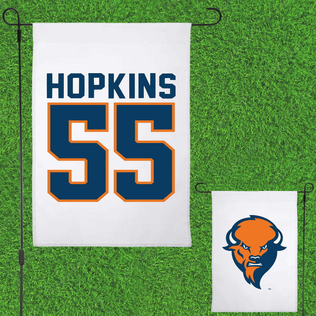 Bucknell University Lacrosse White Garden Flag - #55 Will Hopkins