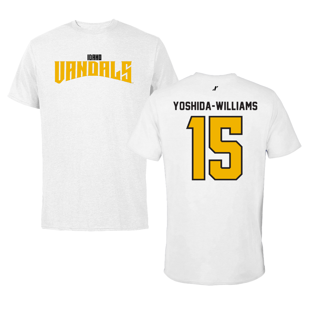 University of Idaho Soccer White Classic Tee - #15 Karli Yoshida-Williams