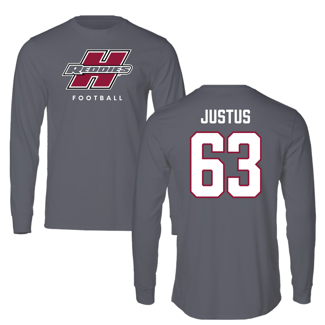 Henderson State University Football Gray Performance Long Sleeve - #63 Conner Justus