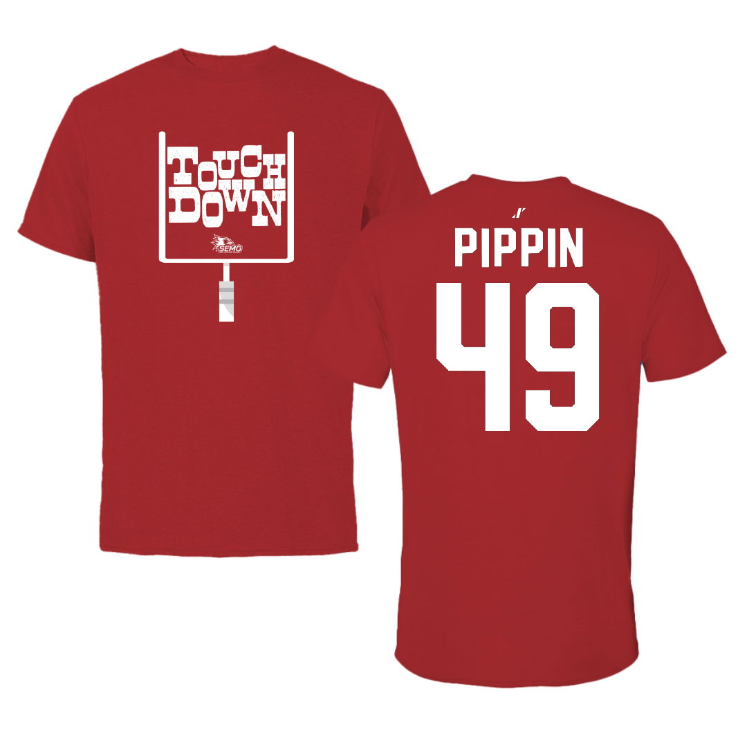 Southeast Missouri State University Football Canvas Red Touchdown Tee - #49 DC Pippin